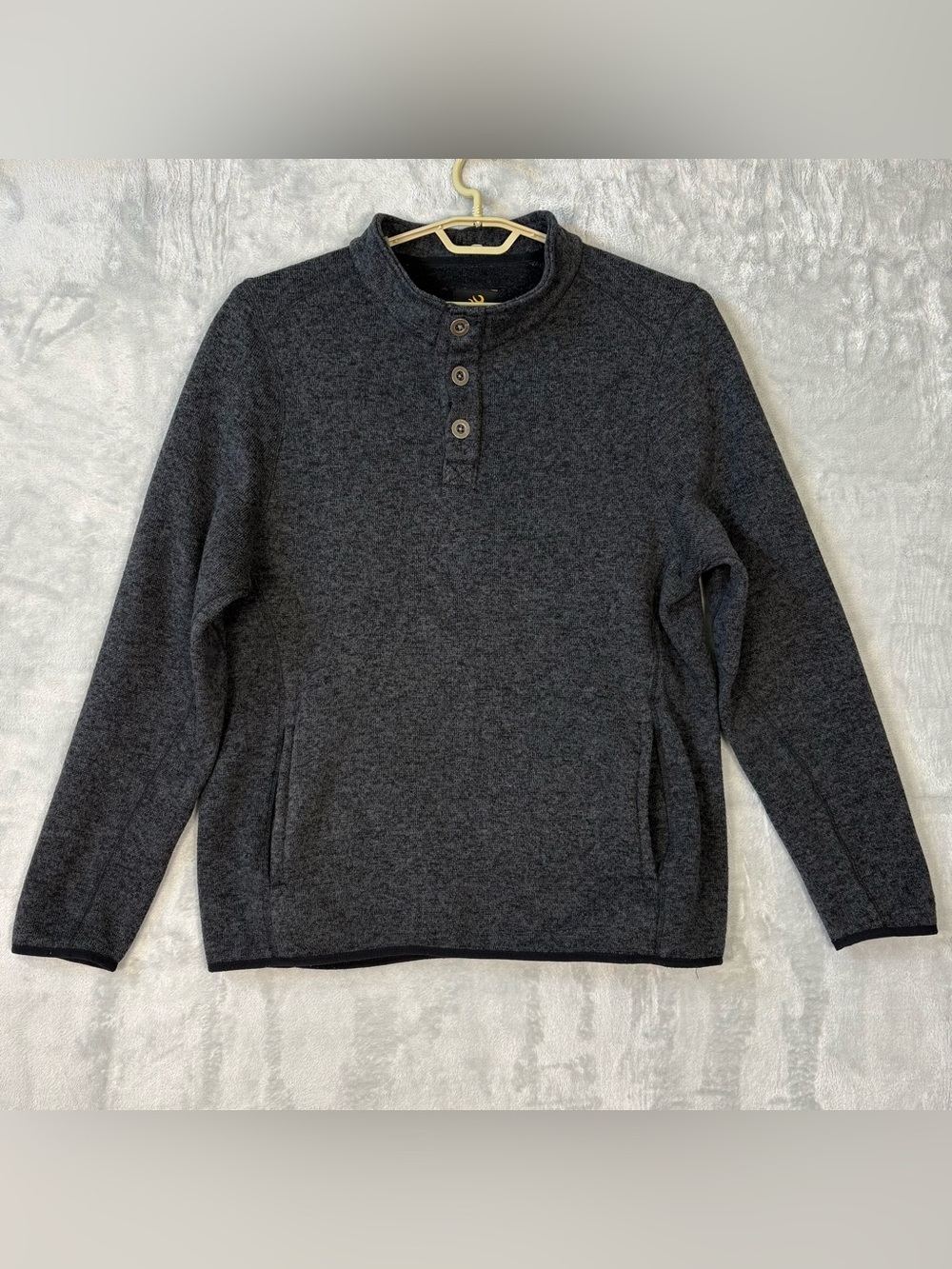 Browning Mens Gilson Sweater Knit Fleece Front Button Black Size XL